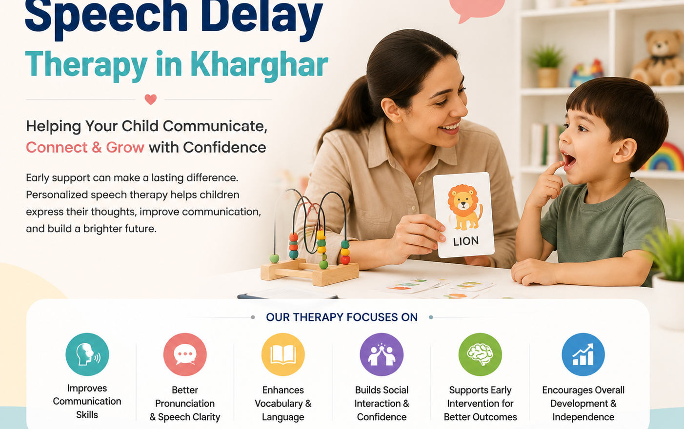 Illustration for: Speech Delay Therapy Kharghar – Helping Children Develop Better Communication Skills