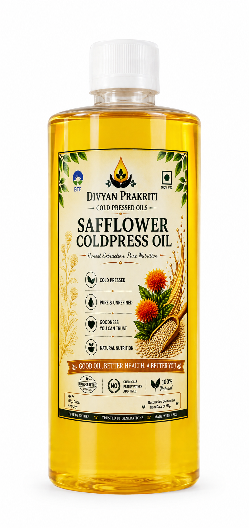 Safflower Oil bottle