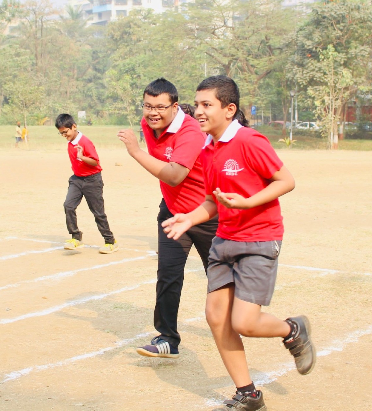 on the sports field